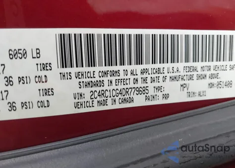 2013 Chrysler Town & Country Touring-L from USA, damaged, VIN 2C4RC1CG4DR779685